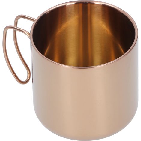 Tasse à café 400 ml en acier inoxydable 304, gobelet portable sans couvercle, couleur or rose, idéal pour bar, maison ou bureau (1/5)