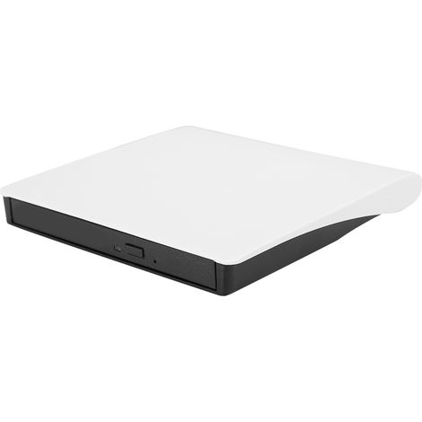 Graveur DVD externe USB 3.0, lecteur optique externe pour ordinateur portable et de bureau (blanc) (1/5)