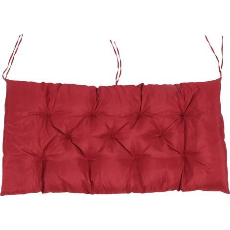 GARRYFIZH Coussin de banc intérieur/extérieur en coton PP imperméable et résistant au soleil, pour fauteuil suspendu, mobilier de jardin et canapé deux places, couleur rouge bordeaux.