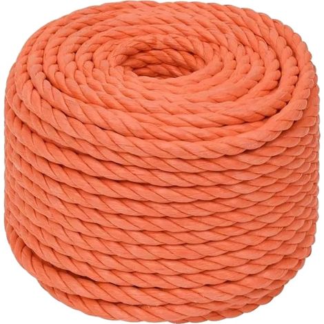 Arbeitsseil, langlebiges Polypropylen, hohe Sichtbarkeit, Orange (1/2)