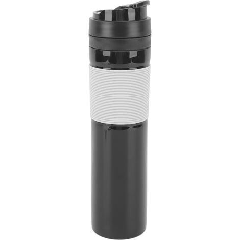 Cafetière de voyage portable avec conception anti-fuite, 300 ml, à piston, idéale pour une utilisation nomade, noire (1/5)