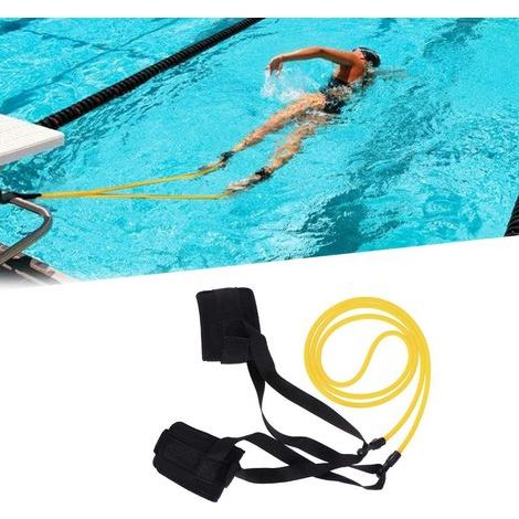 Boya de natación para pies, fitness, cuerda de entrenamiento, 6 x 9 x 4 metros, amarilla (1/5)