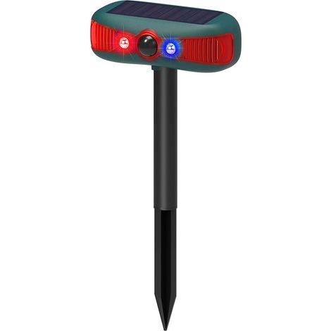 Allarme solare con rilevatore di movimento - 4 modalità, sirena da 129 dB, luce stroboscopica, IP65, per la sicurezza di giardino, fattoria e casa (1/5)