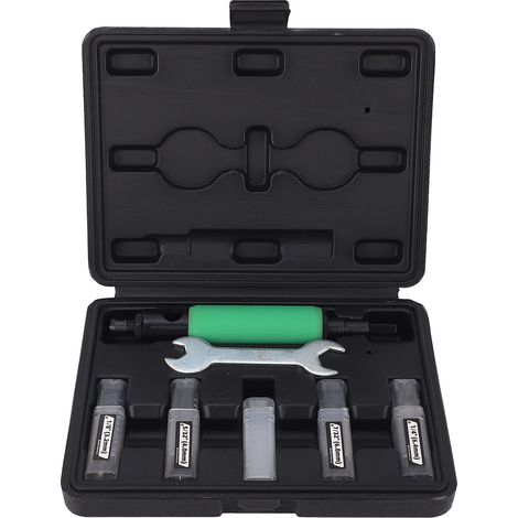 Kit extraction rivets aveugles 1/8-1/4in Vert pour perceuse électrique ou pneumatique, outil précis avec guide et forets inclus (1/4)