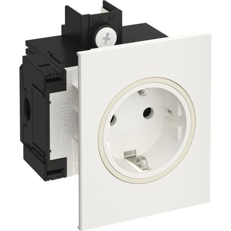 OBO Bettermann toma de corriente SIGNA IN 1 vez RAL9010 74x82x71 blanco puro RAL 9010, 6121004
