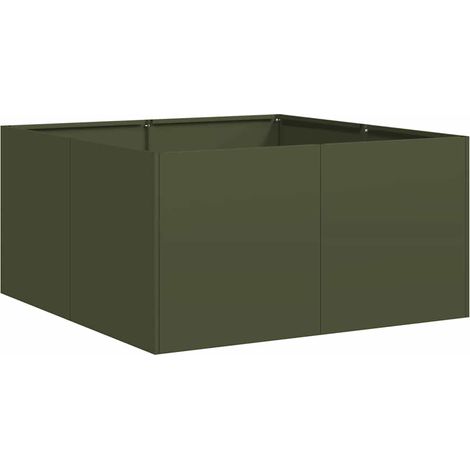 Maison Exclusive - Fioriera Verde Oliva 80x80x40 cm in Acciaio Laminato a Freddo