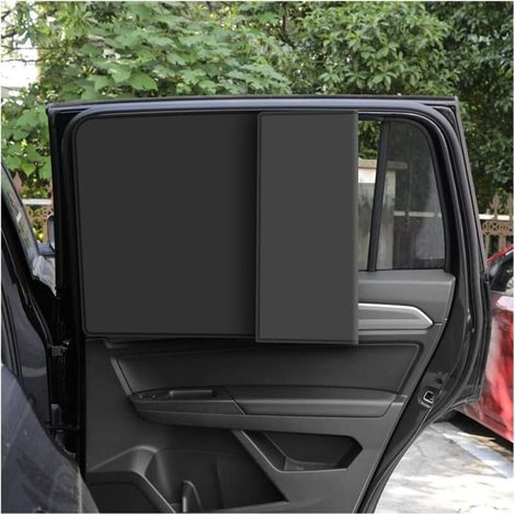 Pare-soleil pour vitres de voiture (cadre métallique uniquement), 2 rideaux magnétiques latéraux pour pare-brise arrière, protection contre la chaleur solaire et les rayons UV, couvre-fenêtres univers