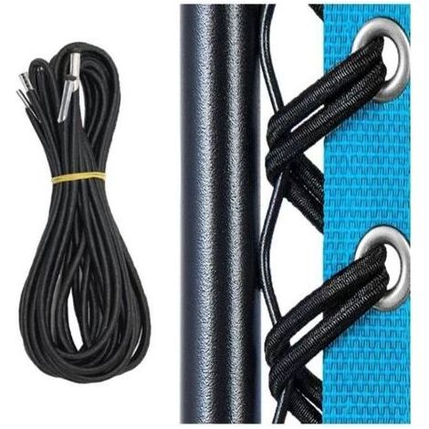 pair Corde de Remplacement - Universel - 4 Cordes Élastiques - 2m Long - 1.35m Court - Oxford Blanc (1/4)