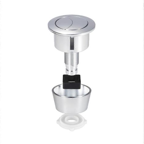 Kit de bouton de chasse d'eau universel pour WC - Bouton-poussoir double chasse d'eau de remplacement pour trous de couvercle de réservoir de 40 mm, 50 mm et 60 mm (1/5)