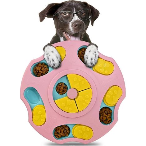 Jeu de puzzle interactif pour chiens avec enrichissement alimentaire, jouet d'éveil pour l'entraînement intellectuel, distributeur de nourriture ludique pour petits chiens intelligents, niveau 1