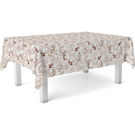 1 Nappe en toile cirée, PVC et polypropylène, anti-taches, résistante, pour table de salle à manger