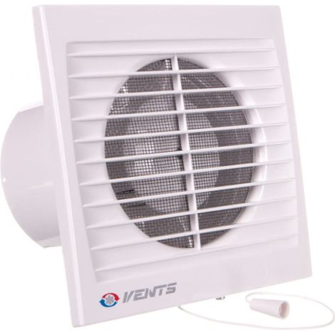 Badezimmerlüfter Ø 100 mm, 230 V, 14 W, 95 m³/h, 35 dB, Wandmontage mit Zugschalter (WP-Ausführung), 100SV