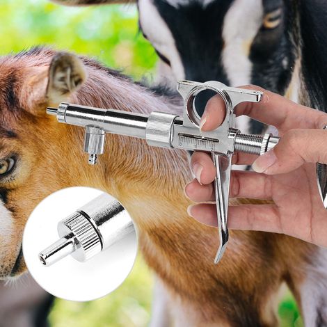 0,2–2 ml einstellbare kontinuierliche Injektionsspritze für Tiere, Injektionsgerät für die Veterinärmedizin (Huhn, Schwein) (1/5)