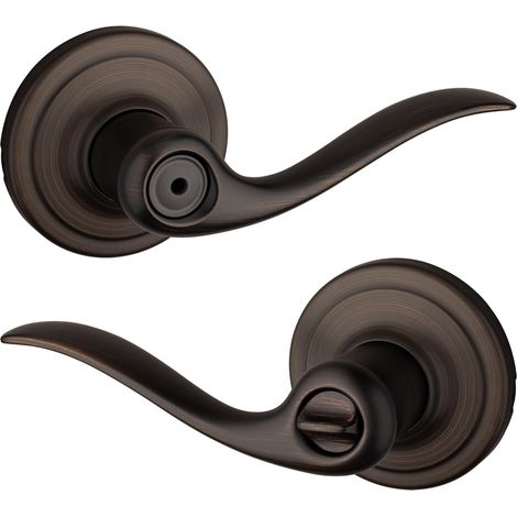 Poignée de porte privée pour chambre et salle de bain Bronze vénitien (1/5)