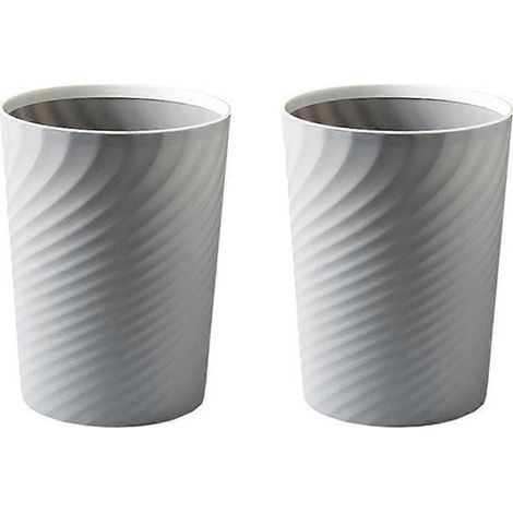 Petite poubelle en plastique, corbeille à déchets (grise) (1/5)