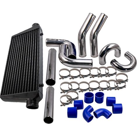 Universal 300x600x70mm intercooler + 76mm Turbo Piping Pipe Kit 700HP 1.8mm 3 "Universal Ladeluftkühler 600x300x76mm + 3'' 76mm Turbo Ladeluftkühler Rohr Kit