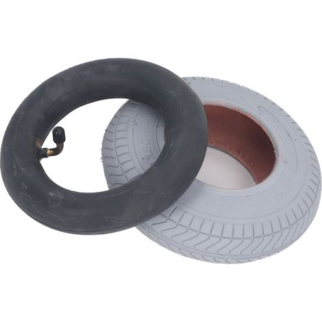 Pneu de remplacement 200x50 mm avec chambre à air 36PSI en caoutchouc pour roulette, pneu extérieur et chambre à air (1/5)