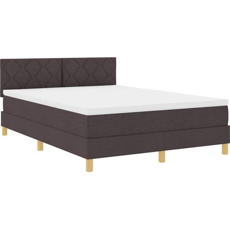 Maison Exclusive - Letto a Sorgente LED Marrone Scuro 160 x 200 cm Tessuto (1/5)