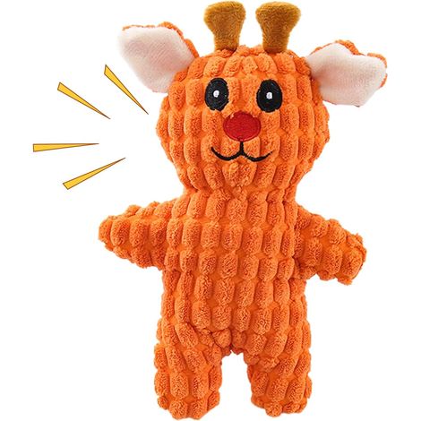 Squeaky Stuffed Dog Toy,Interactive Dog Squeak Toys for Teeth