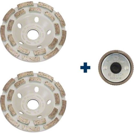 Bosch Professional Expert for Concrete - Disco de diamante con tuerca de sujeción rápida SDS Click (para hormigón, diámetro de 125 mm, accesorio para lijadora de hormigón) (1/3)