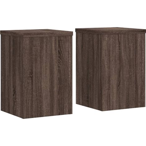 Portavasi per piante set di 2 portafiori in legno ingegnerizzato marrone 020045326