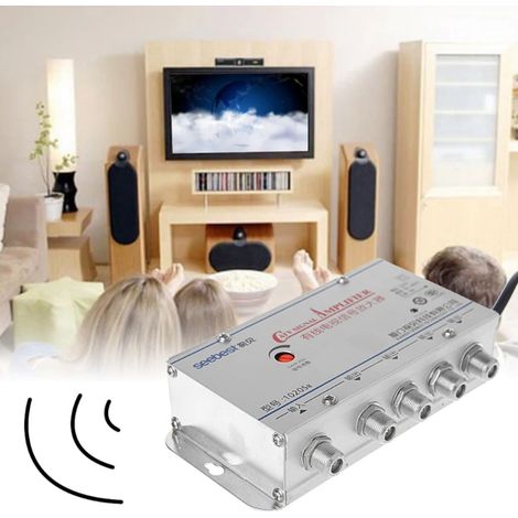 TrAdE Shop Traesio - Amplificatore Sdoppiatore Segnale Tv Video Segnale Antenna In-out Da 1 A 4 Catv - (1/2)