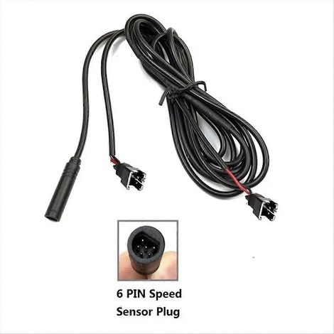 Vorder- und Rücklicht für 6-60V Elektrofahrräder, Geschwindigkeitssender, 180cm Kabel für den Tsdz2 Mot Mittelmotor