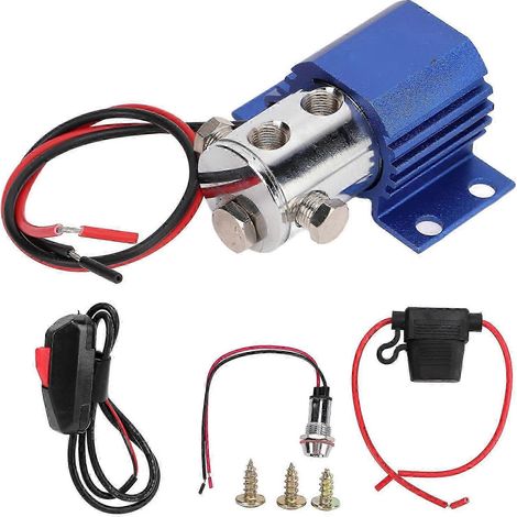 Kit universel de blocage de conduite de frein avant, électrovanne de contrôle de roulis électrique, kit d'aide au démarrage en côte, 12-24 V CC, bleu. (1/5)