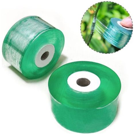 Veredelungsband Vert Autocollant Pfropfband 100 m x 3 cm 2 Pièces,barrière contre l'humidité Veredelungstape Stretch et Ruban Transparent (1/5)