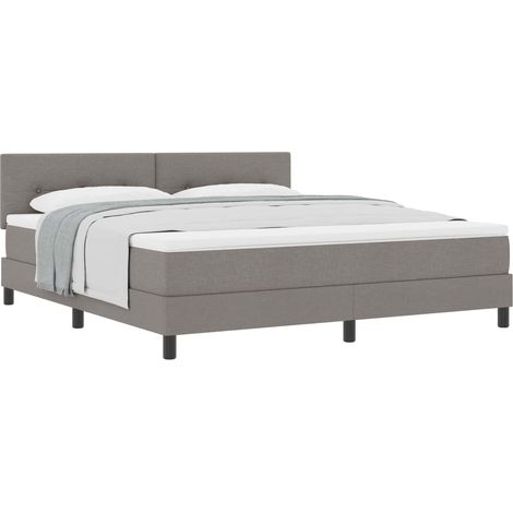 Maison Exclusive - Boxspringbett mit Kopfteil Taupe 180 x 200 cm