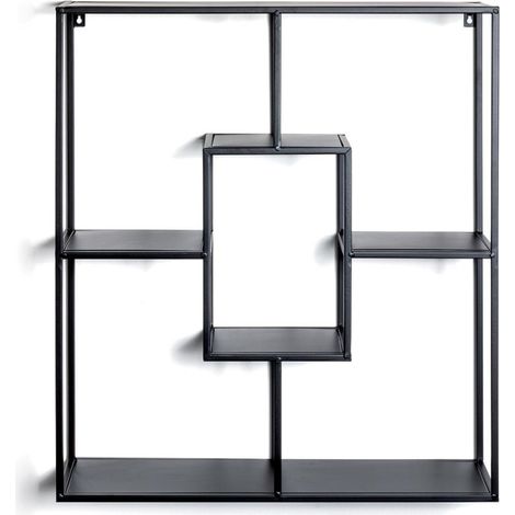 Étagère Murale Design "Tybia" 70cm Noir (1/5)
