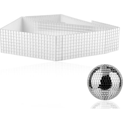 Lot de 1600 mini boules à facettes autocollantes en verre - Carreaux de mosaïque carrés pour projets de bricolage - Salle de bain, cuisine et salon (1/5)