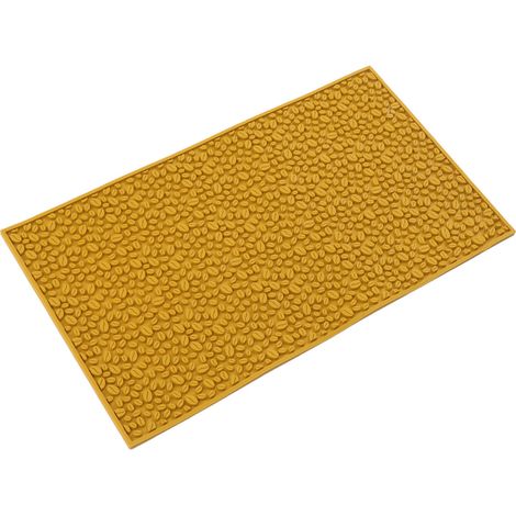 PVC-Barmatte, rutschfest, isolierend, spülmaschinenfest, hitzebeständig, geruchsneutral, geeignet für Cafés und den privaten Gebrauch, gelb (1/5)