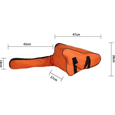 Kettensägen-Tragetasche – Tragbarer Schutz – Wasserdicht – Passende Aufbewahrungstasche (90 x 26 x 27 cm/orange) (1/5)