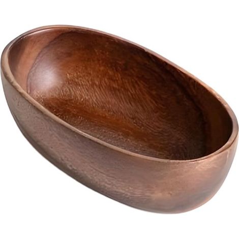 Plateau en bois massif en forme de bateau - conservant le grain naturel du bois - du pain et des sauces décoration de table (1/5)
