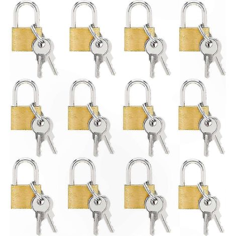 Coffret de 12 cadenas miniatures avec clés, serrures de sécurité pour valises, boîtes à bijoux et carnets intimes. (1/5)