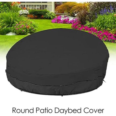 Housse de canapé-lit de jardin/terrasse en tissu Oxford gris, 228 x 83 cm (1/5)