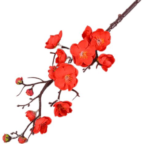 Fleurs de Prunier Artificielles, Plante Authentique et Réaliste pour la Maison, L'hôtel, Le Bureau, la Fête de Mariage, Décoration de Jardin (221129WD02-5) (1/5)