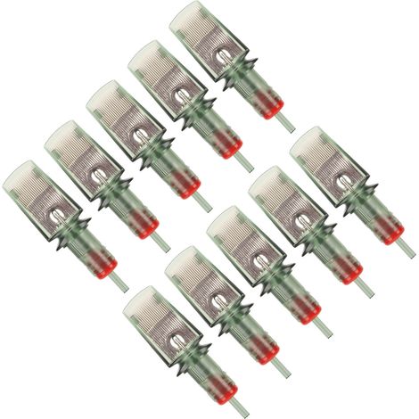 10 aiguilles incurvées jetables RM 1239 pour shading, ultra-fines en acier inoxydable (1/5)
