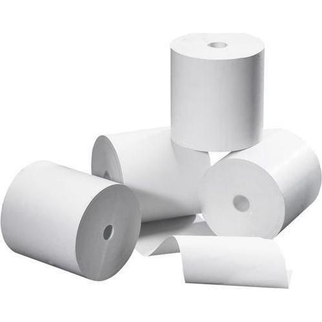 Rotoli di scontrini 80x80x12 - 79M, senza fenolo, 55 g, con stampa "ej kvitto på köp", 30 pezzi per confezione, CA-RR808012-79M55-PF