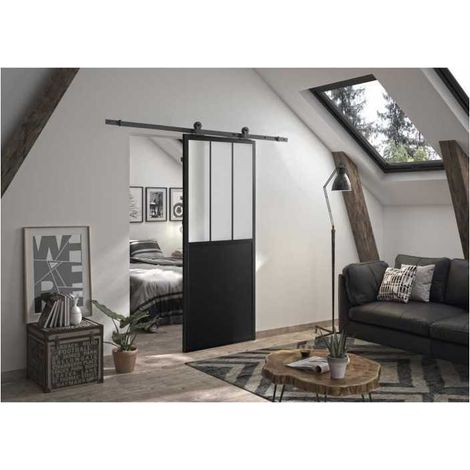 Optimum OPTIMUM ATELIER Schiebetür-Set Schwarz Glas (1/3)