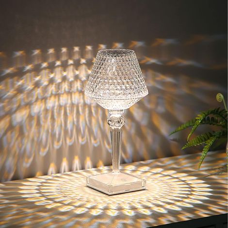 Ersandy – Crystal Touch Nachttischlampe – 3 Helligkeitsstufen – Material: PC und Acryl – Stimmungslicht für Schlaf- und Wohnzimmer (1/5)