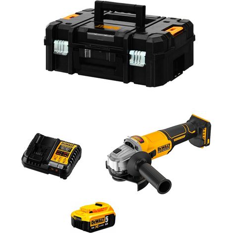 Mini-Winkelschleifer DeWALT DCG407P1T (1 x 5,0 Ah + DCB1104 + TSTAK II) (1/5)