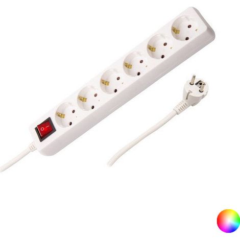 Ledkia – Bloc multiprise 6 prises Type F Schuko EU 1.5m – Câble flexible avec protection enfants – Interrupteur lumineux intégré (1/5)