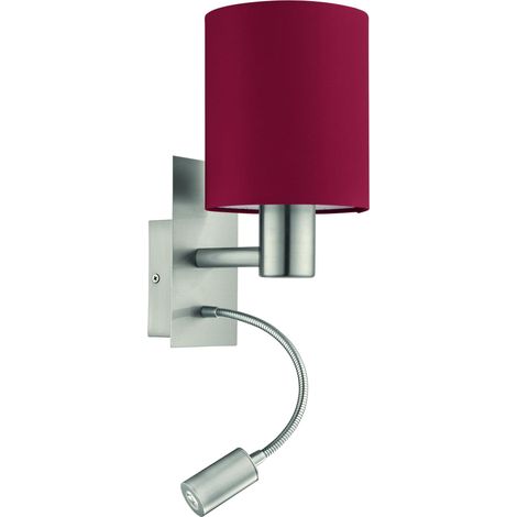 Applique murale, lampe textile chambre avec LED lecture