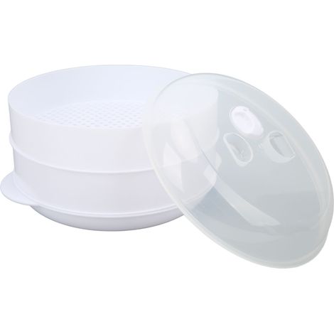 Cuiseur vapeur pour four à micro-ondes pour la cuisson du riz, des plats et des petits pains vapeur, avec couvercle, récipient vapeur en plastique, couvercle de conservation des aliments, disponible e (1/5)