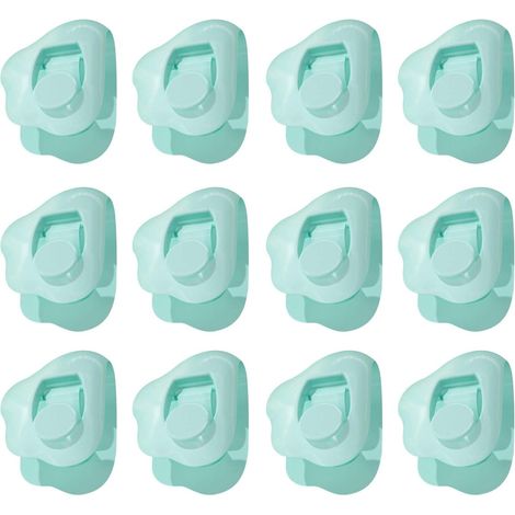 Clips de Housse de Couette, 12 pièces en Forme de Nuage sans Aiguille Attaches de Couette Anti-Dérapant Housse de Couette Clips Couette Pinces Clip pour Garder la Couette en Place (Vert), (1/4)