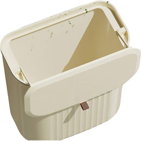 Poubelle murale encombrante grande capacité design esthétique robustesse jarretelle pour cuisines salons salles de bains (1/5)
