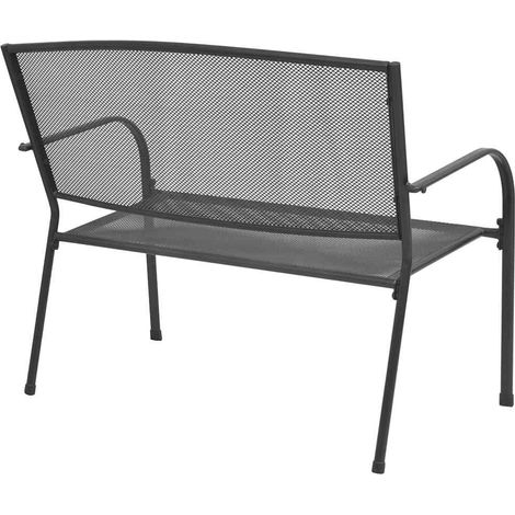 Maison Exclusive - Panchina da Giardino 108 cm Acciaio e Rete Antracite (1/5)