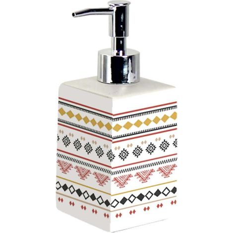 Distributeur de Savon Imprimé "Esteban" 17cm Blanc (1/2)